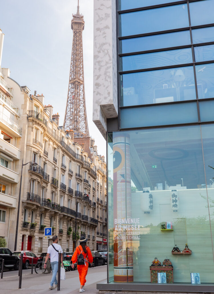 View from outside the Musee du Quai Branly, Paris