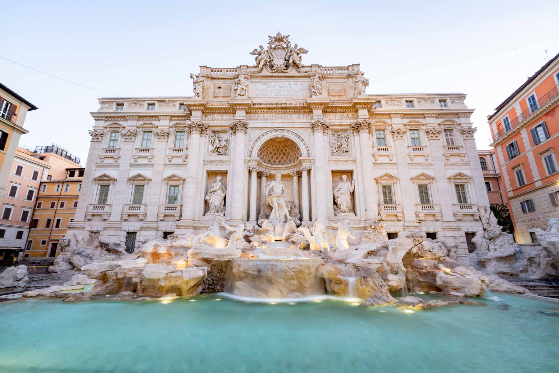Trevi Fountain at sunrise