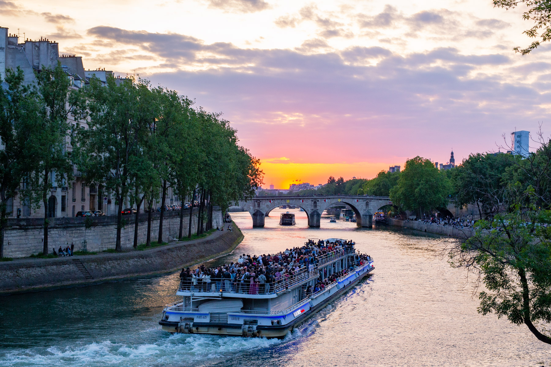 Seine cruise at sunset Things to do in Paris at night